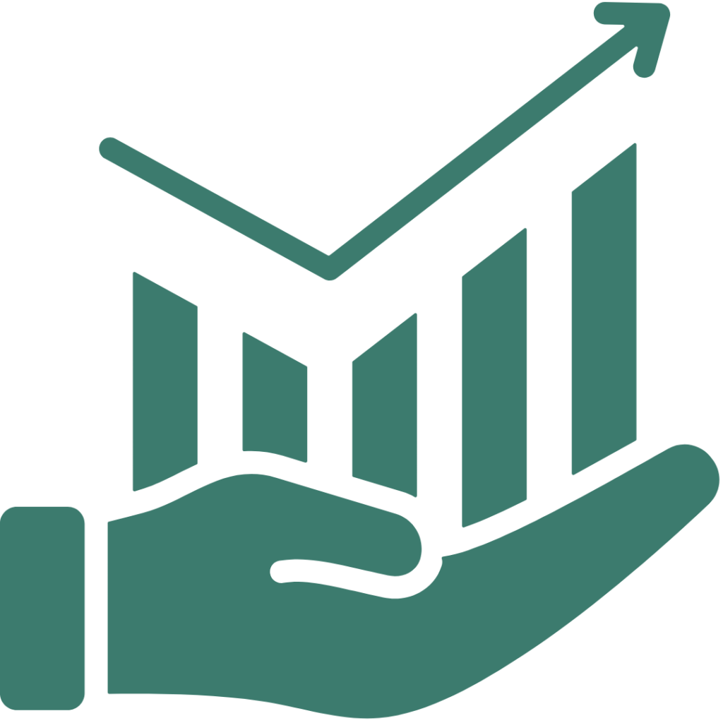 Ícone representando consultoria estratégica para crescimento, tomada de decisão e desenvolvimento de projetos.